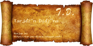Tarján Diána névjegykártya